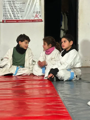 Judokas en acción
