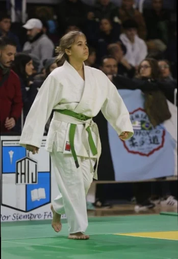 Judokas en acción