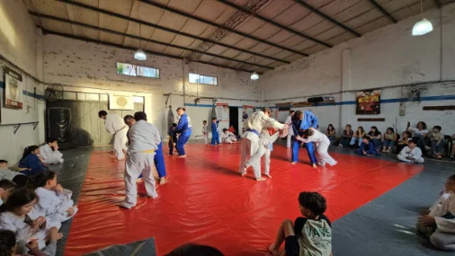 Judokas en acción
